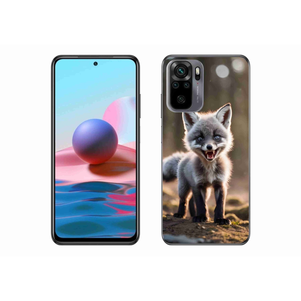 Gelový kryt mmCase na Xiaomi Redmi Note 10 4G - rozzuřená liška