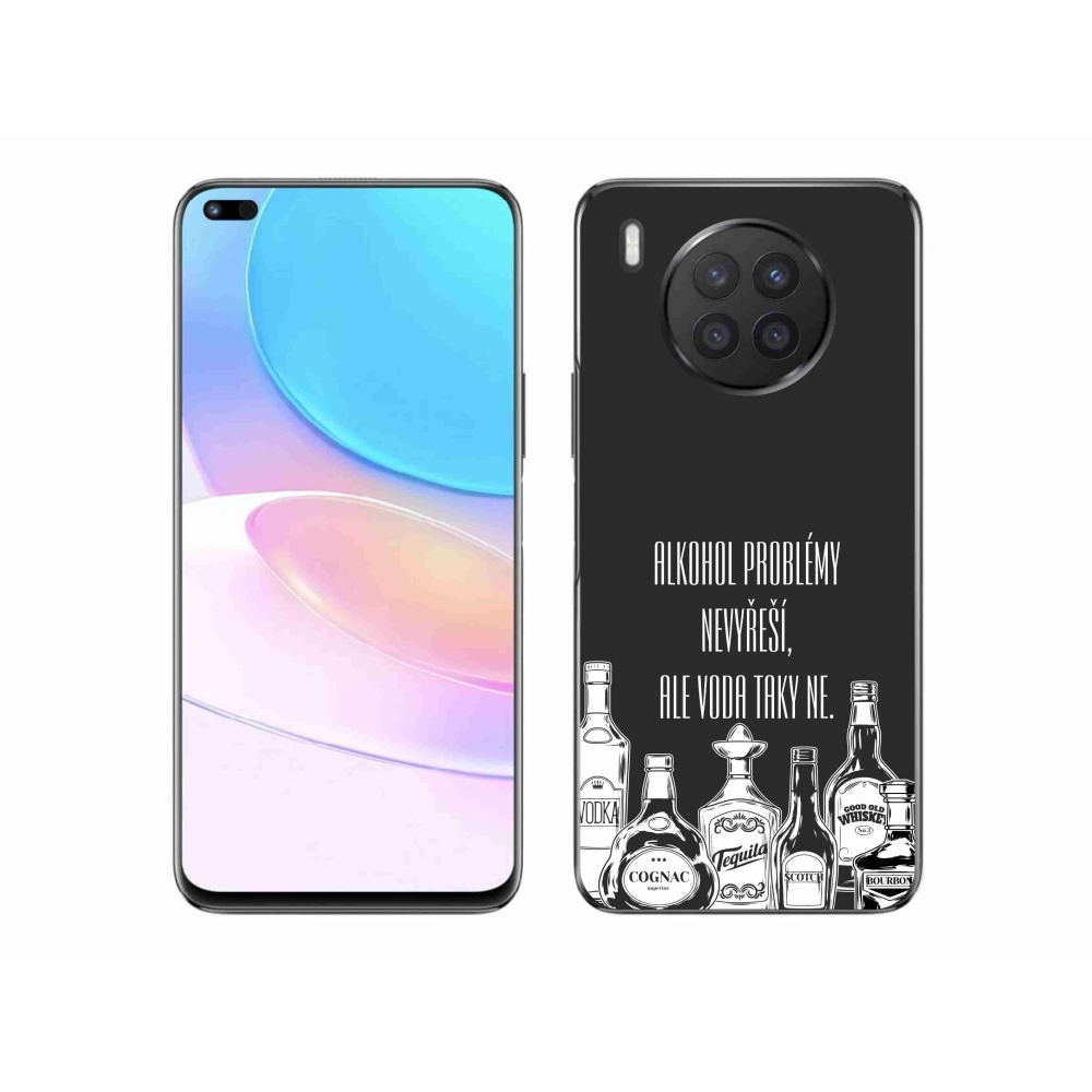 Gelový kryt mmCase na Huawei Nova 8i - vtipný text černé pozadí
