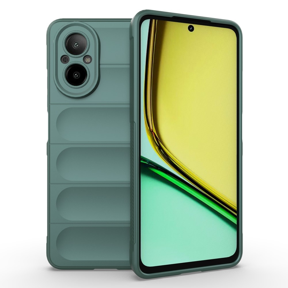 Rugg odolný gelový kryt na mobil Realme C67 - zelený