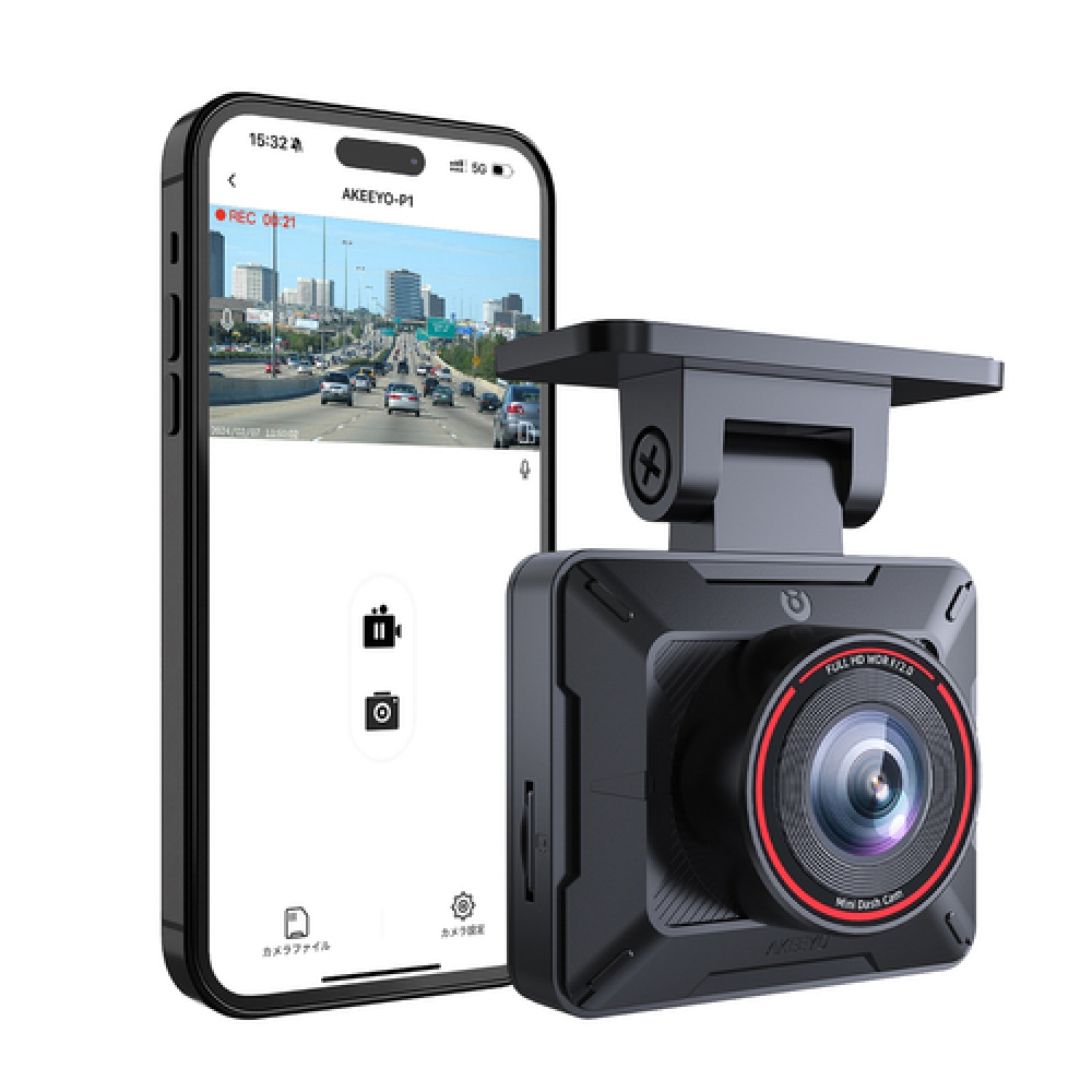 AKEEYO P1 Full HD autokamera 30 fps s WiFi a G senzorem - černá