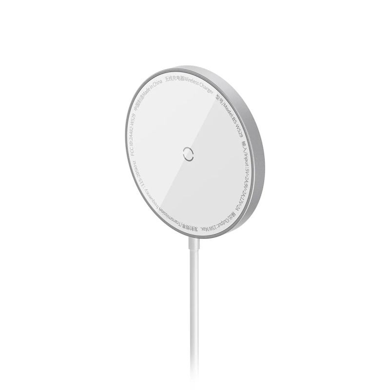 Baseus Simple Mini3 Magnetická Bezdrátová Nabíječka 15W White