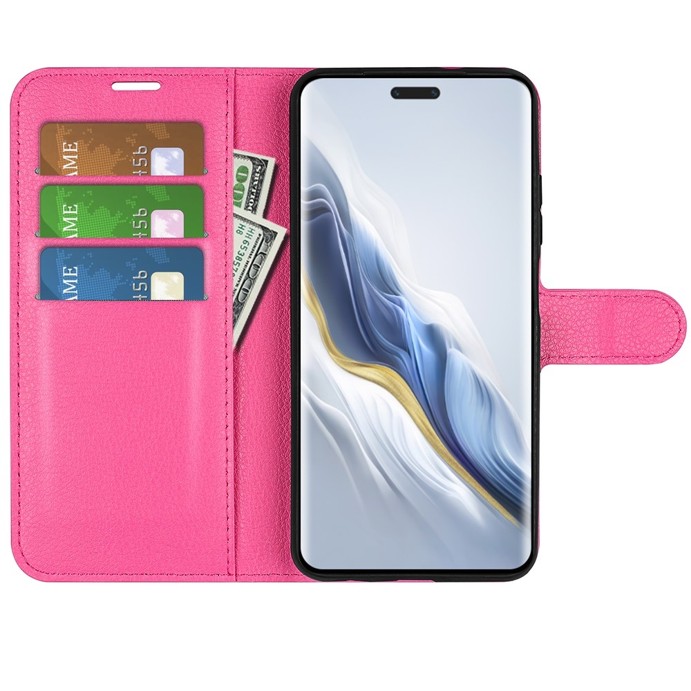 Litchi knížkové pouzdro na Honor Magic 6 Pro 5G - rose