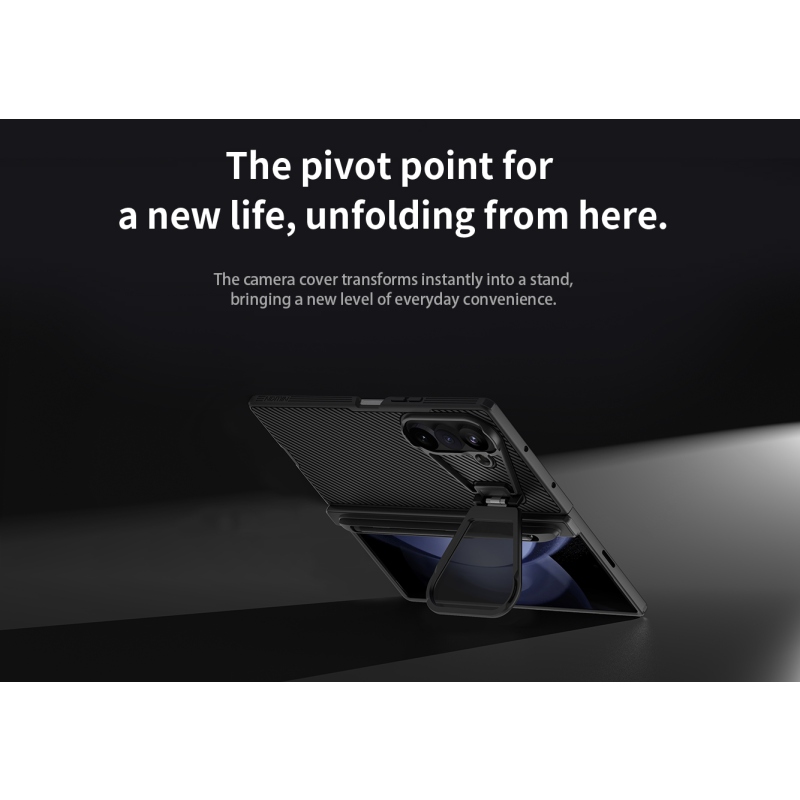 Nillkin CamShield Prop Magnetic Pen Slot (Transparent Lens) Zadní Kryt pro Samsung Galaxy Z Fold 8 Ultra Black