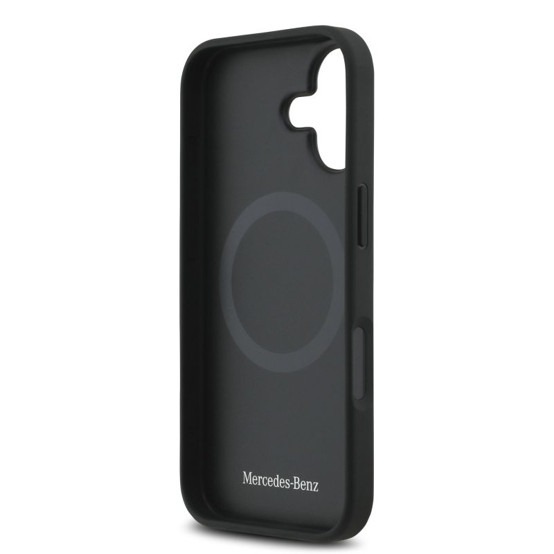 Mercedes Leather The Move MagSafe Zadní Kryt pro iPhone 17 Black