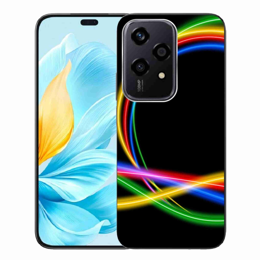 Gelový obal mmCase na Honor 200 Lite 5G - neonové kruhy