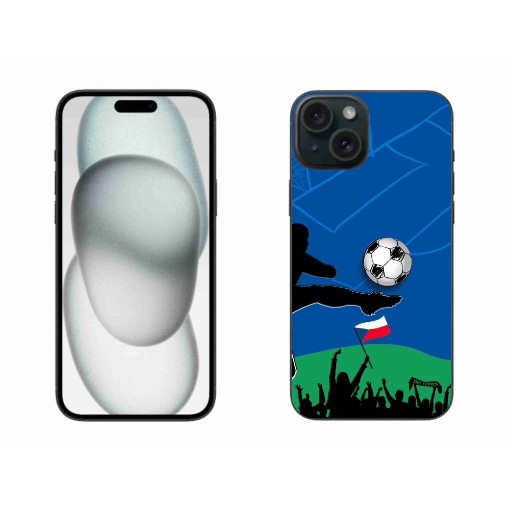 Gelový kryt mmCase na iPhone 15 Plus - fanoušci fotbalu