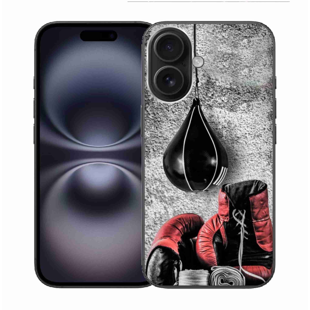 Gelový kryt mmCase na iPhone 16 - boxovací pytel a rukavice