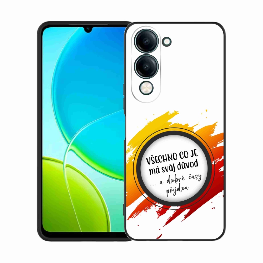 Gelový kryt mmCase na Vivo Y29s 5G - citát 3 bílé pozadí