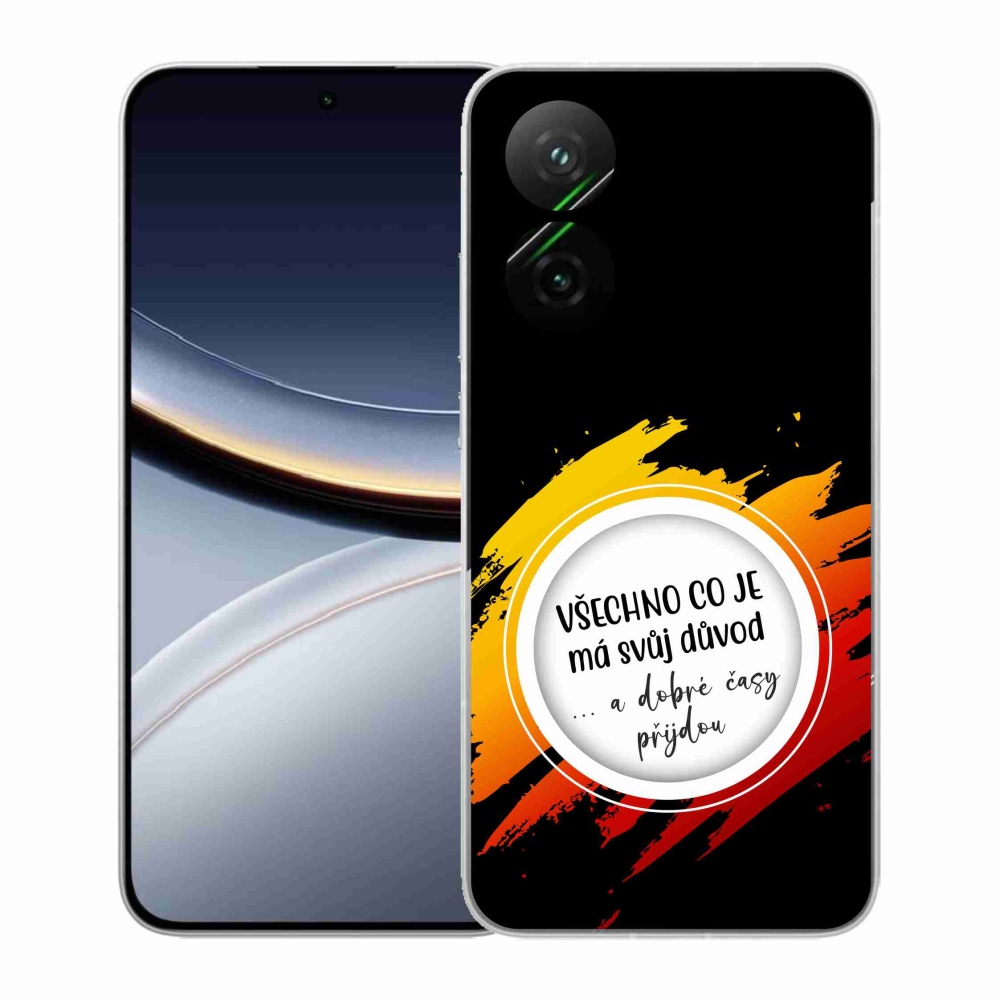 Gelový kryt mmCase na Xiaomi Poco F7 5G - citát 3 černé pozadí