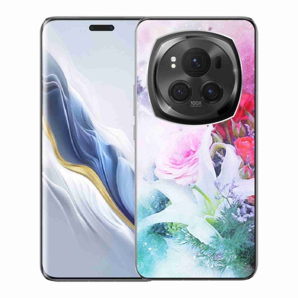 Gelový kryt mmCase na Honor Magic 6 Pro 5G - květiny 4