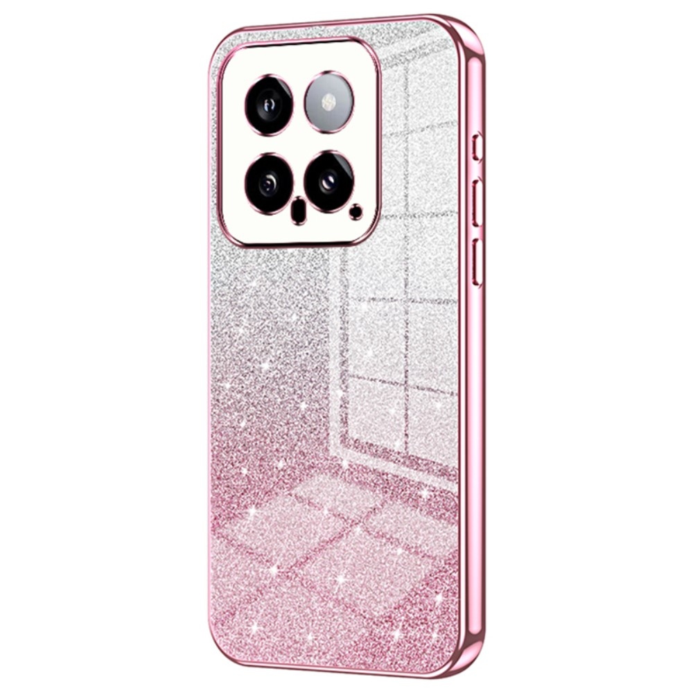 Cut gelový třpytivý obal na Xiaomi 14 - růžový