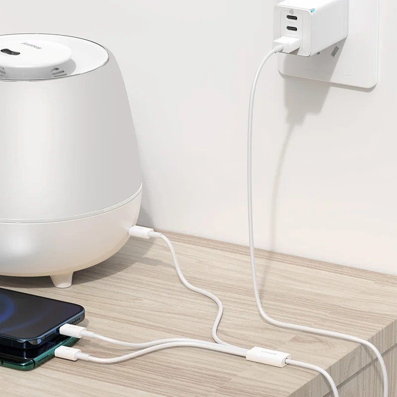 Baseus Superior Series Fast Charging Datový Kabel USB-A - USB-C/microUSB/Lightning 3.5A 1m Stellar White