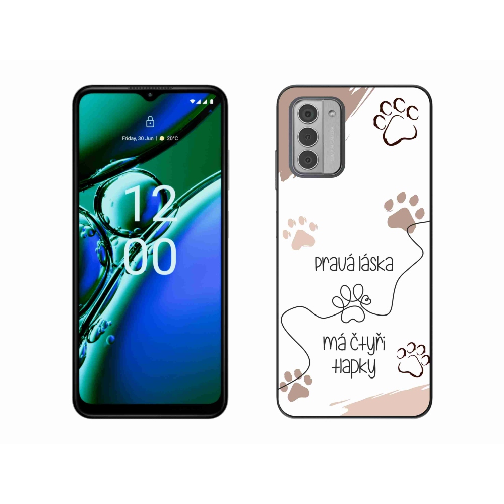 Gelový kryt mmCase na Nokia G42 - psí motiv 1 bílé pozadí