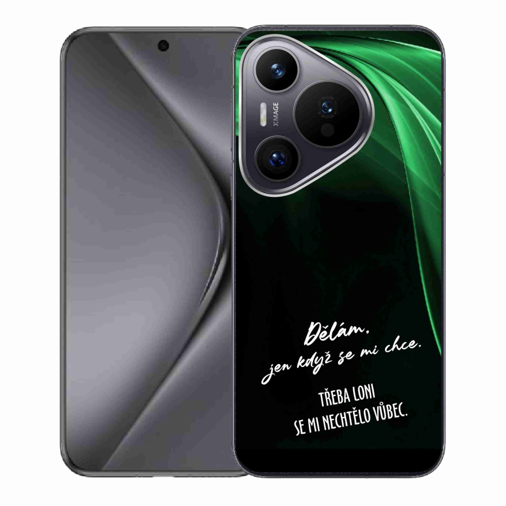 Gelový kryt mmCase na Huawei Pura 70 - vtipný text 12 černé pozadí