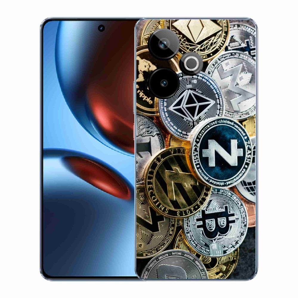 Gelový kryt mmCase na Realme GT 7 5G/GT 7T 5G - kryptoměny