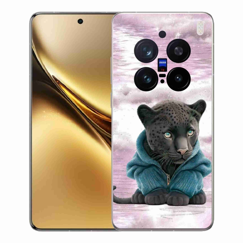Gelový kryt mmCase na Vivo X200 Pro 5G - černý panter ve svetru