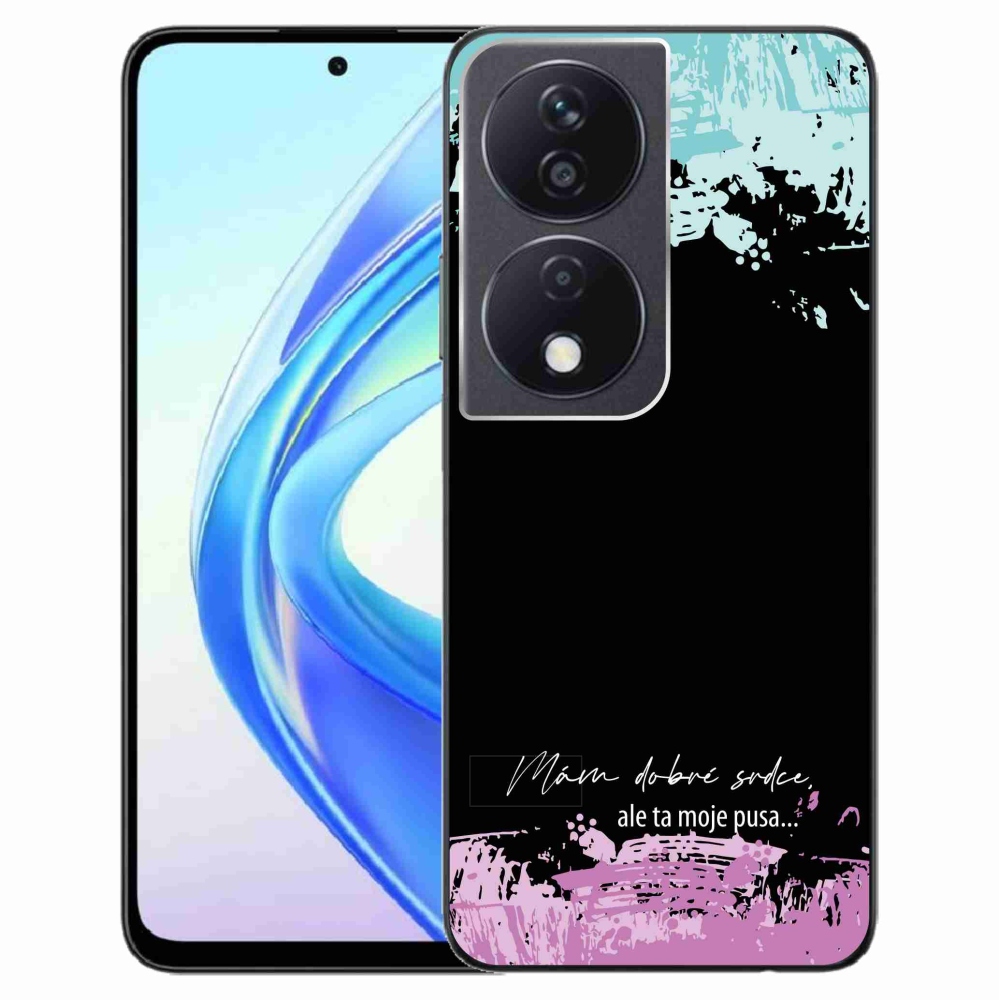 Gelový kryt mmCase na Honor X7b/Honor 90 Smart - vtipný text 3 černé pozadí