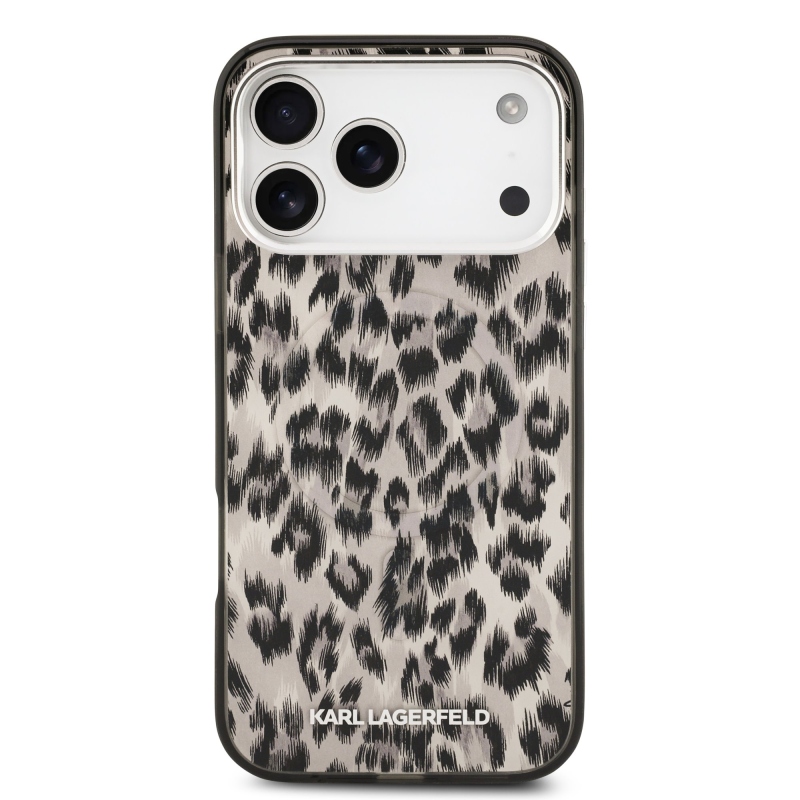 Karl Lagerfeld IML Leopard MagSafe Zadní Kryt pro iPhone 17 Pro Max Brown