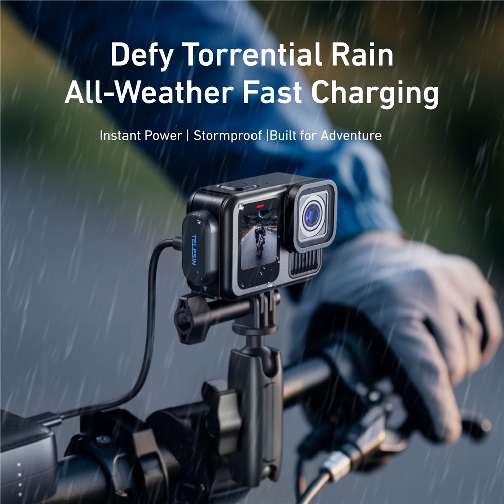 TELESIN magnetický nabíjecí kabel s boční krytkou pro GoPro Hero 13/12/11/10/9