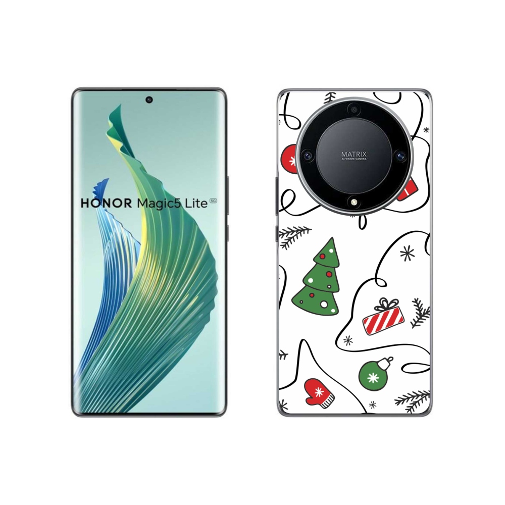 Gelový kryt mmCase na Honor Magic 5 Lite 5G - vánoční motivy