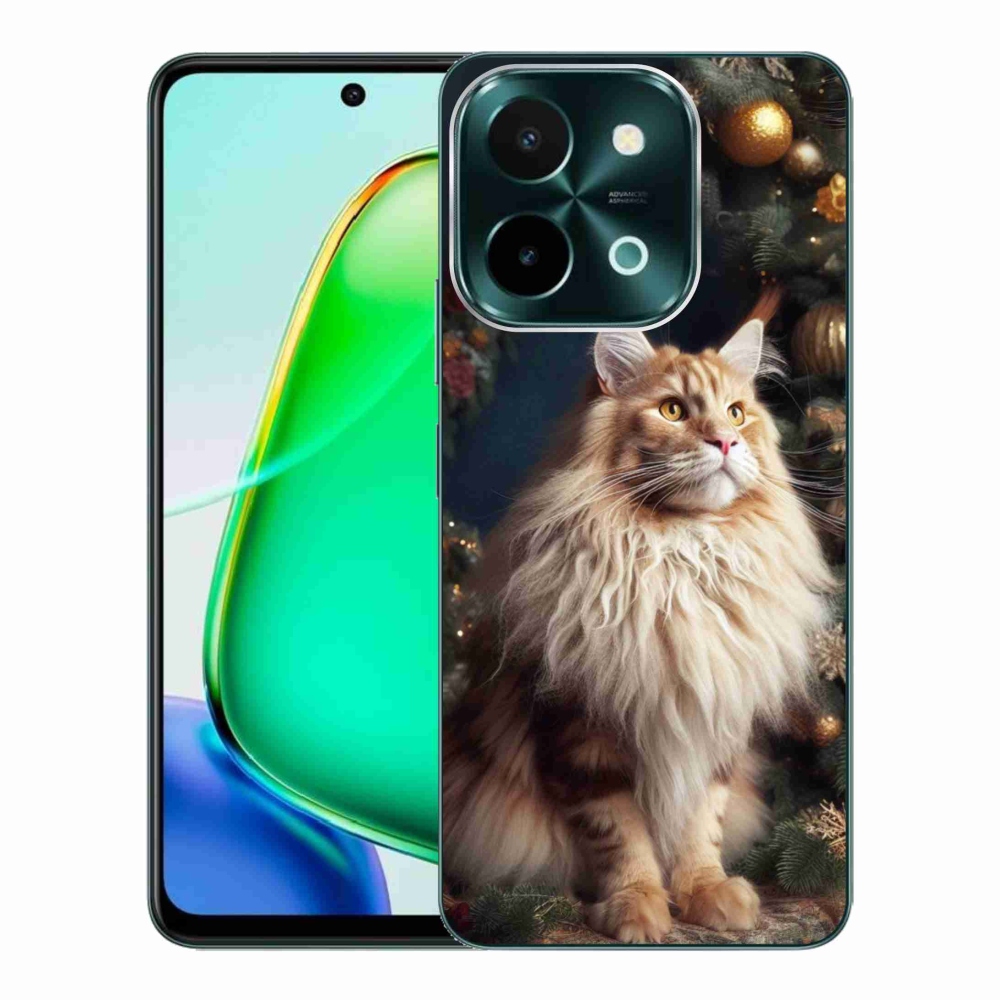 Gelový kryt mmCase na Vivo Y28 - kočka u stromku