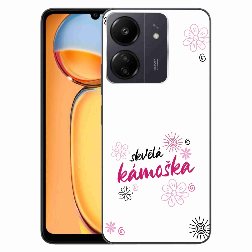 Gelový kryt mmCase na Xiaomi Poco C65/Redmi 13C - skvělá kámoška bílé pozadí