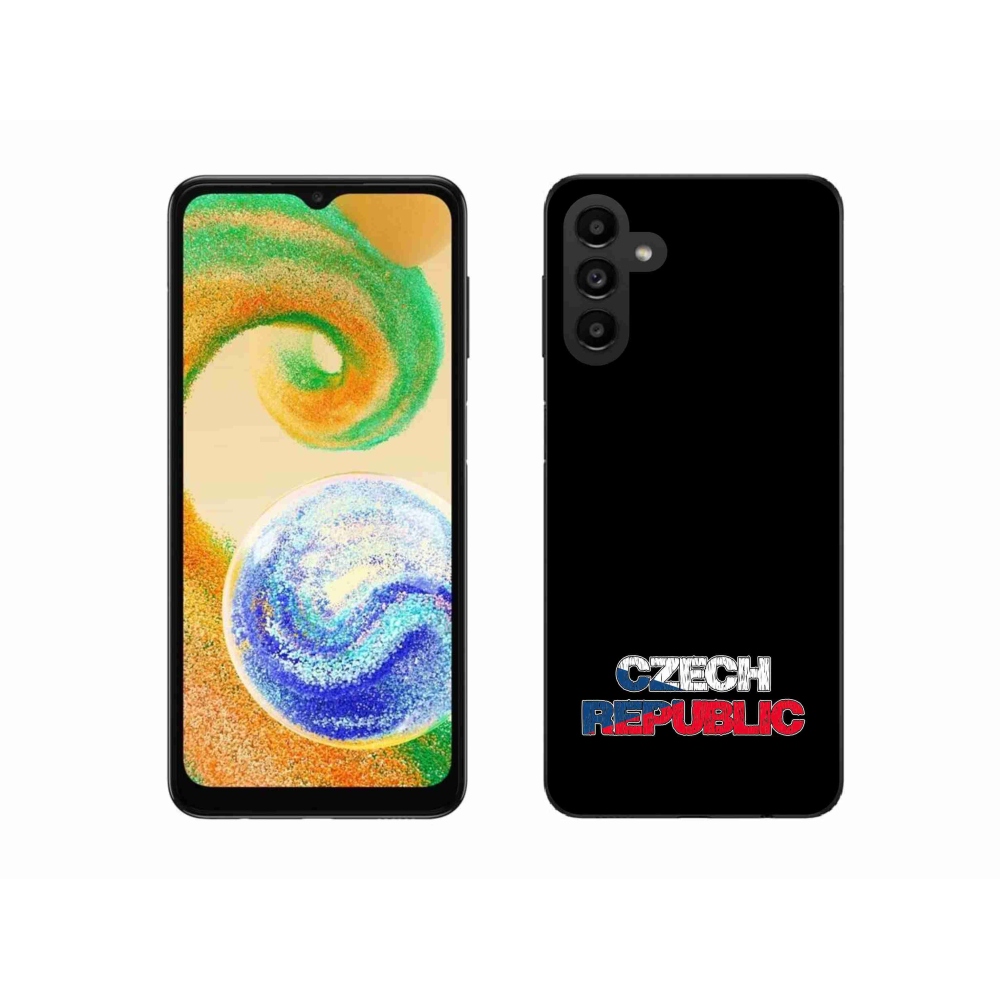 Gelový kryt mmCase na Samsung Galaxy A04s (164.7x76.7x9.1mm) - Czech Republic černé pozadí