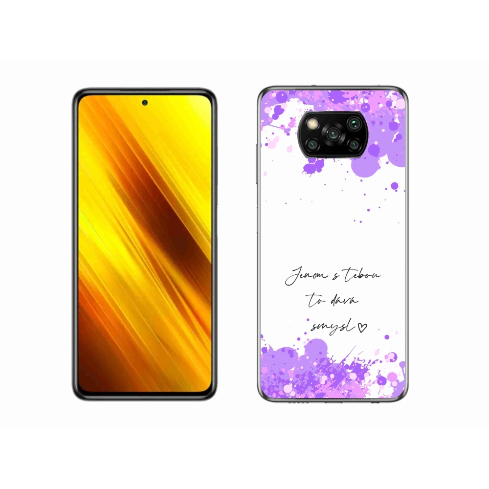 Gelový kryt mmCase na Xiaomi Poco X3 Pro - zamilovaný text bílé pozadí