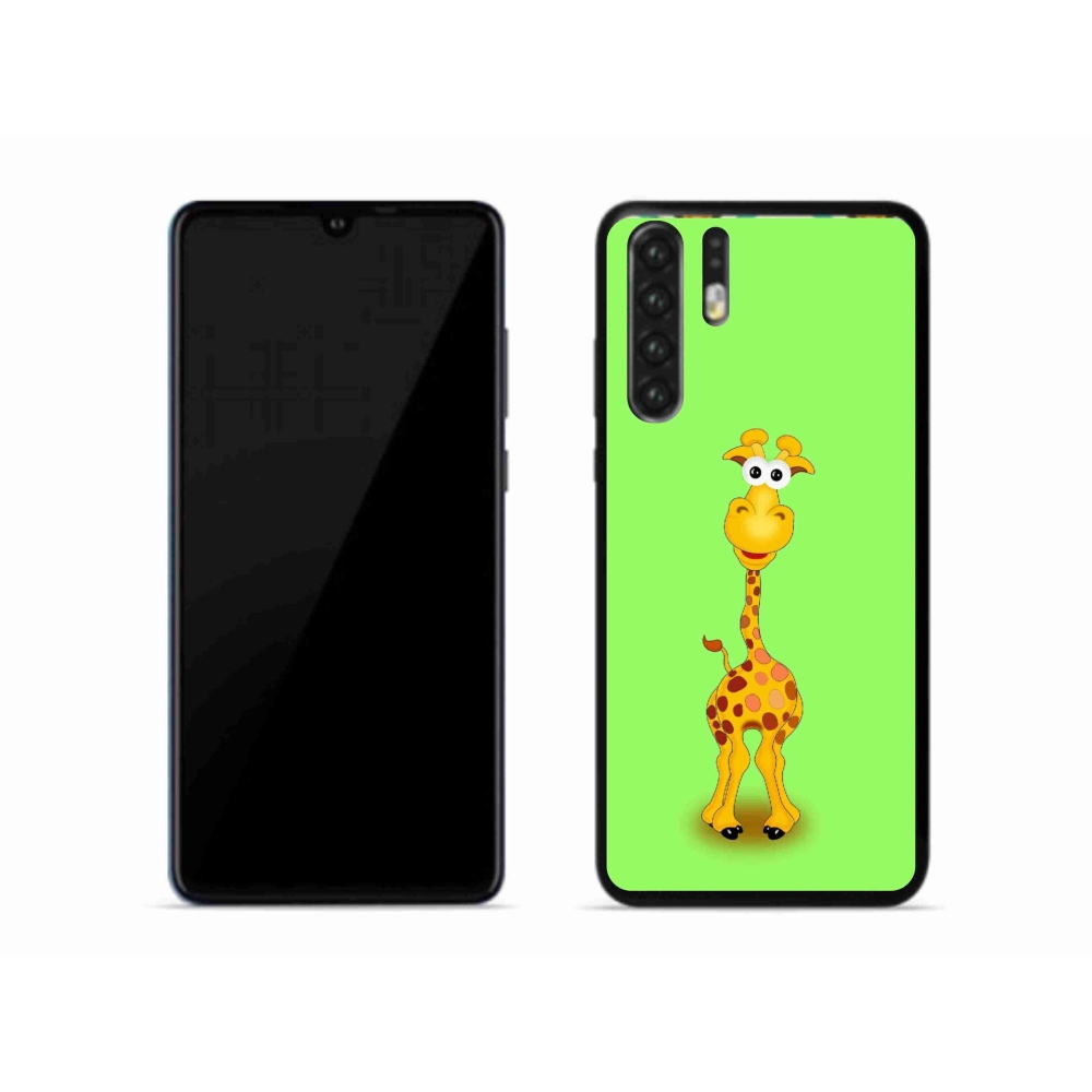 Gelový kryt mmCase na mobil Huawei P30 Pro - kreslená žirafa