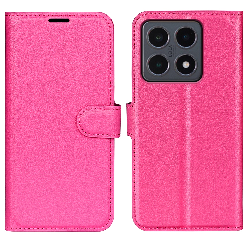 Litchi knížkové pouzdro na Xiaomi 15T - rose
