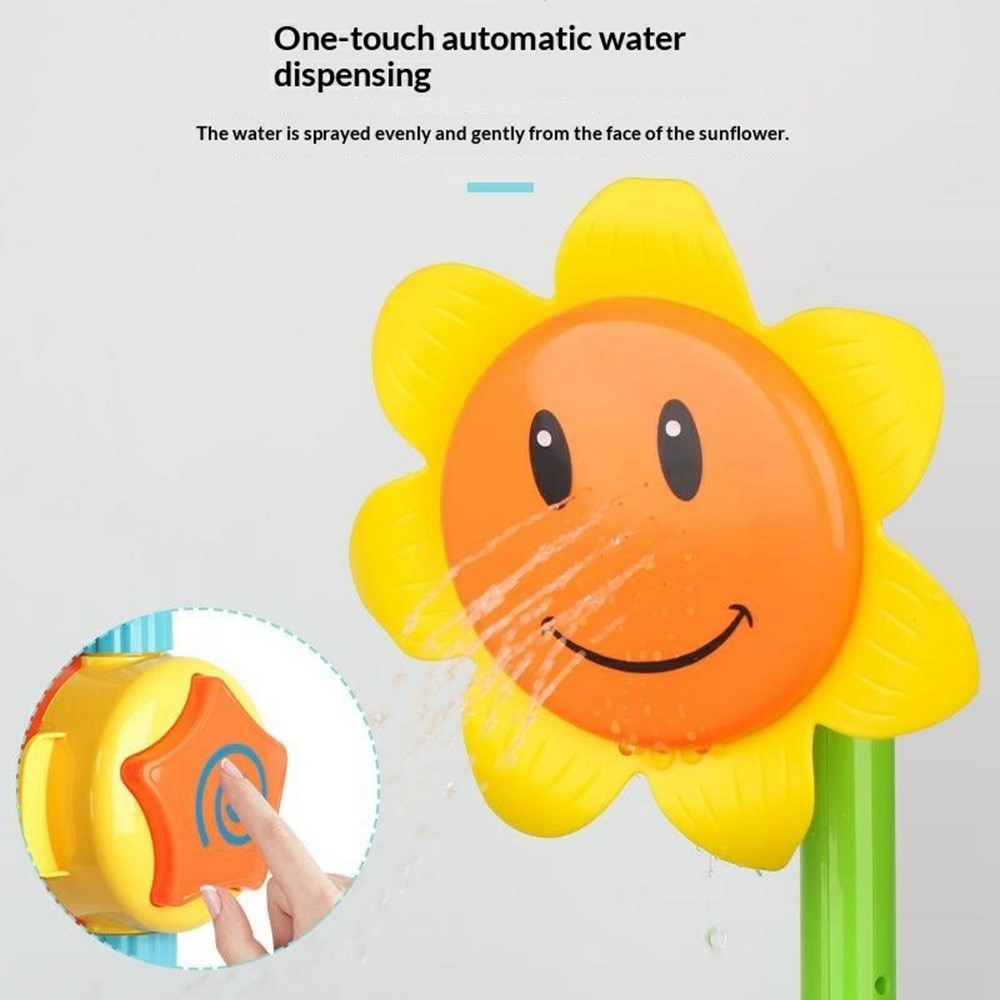 Dětská elektrická sprcha do vany s přísavkami - slunečnice