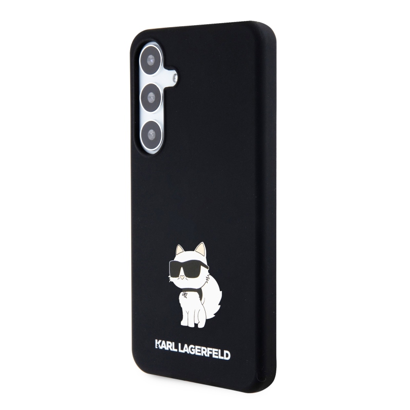 Karl Lagerfeld Liquid Silicone Choupette NFT Zadní Kryt pro Samsung Galaxy S24+ Black