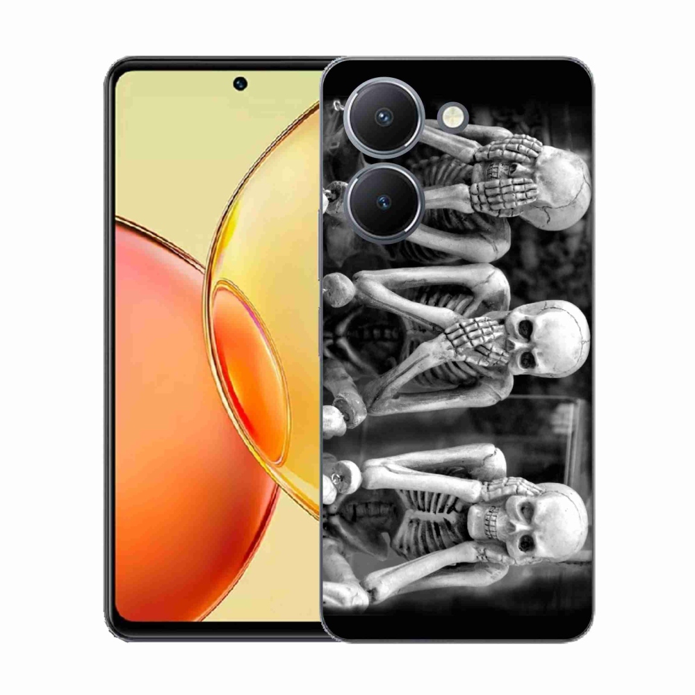 Gelový kryt mmCase na Vivo Y36 - kostlivci