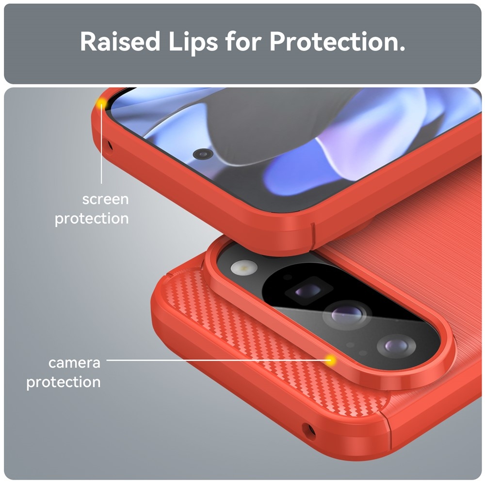Carbon odolný gelový obal na Google Pixel 10 Pro/Pixel 10 - červený