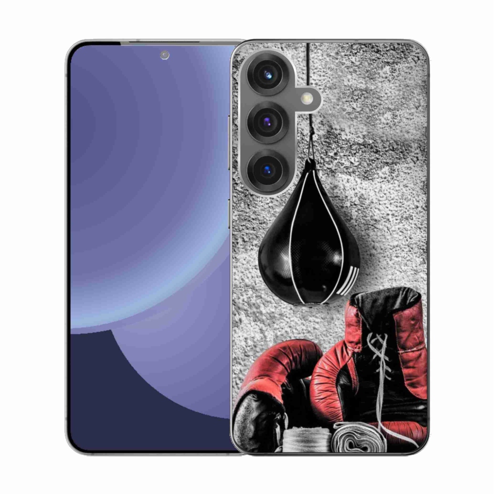 Gelový kryt mmCase na Samsung Galaxy S25 - boxovací pytel a rukavice