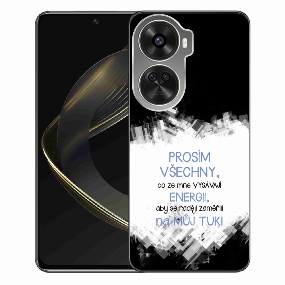 Gelový kryt mmCase na Huawei Nova 12 SE - vtipný text 1 modrý