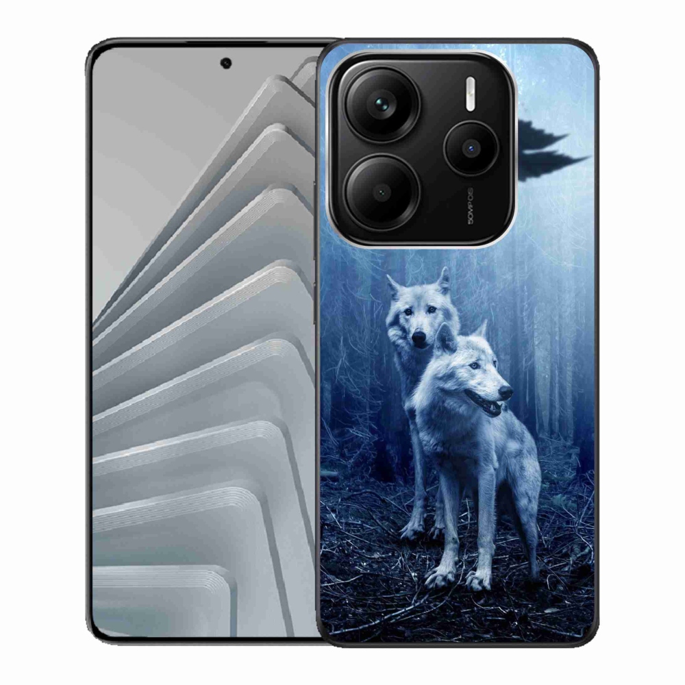 Gelový kryt mmCase na Xiaomi Redmi Note 14 5G - vlci v lese