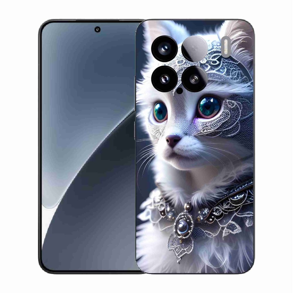 Gelový kryt mmCase na Xiaomi 15 - bílá kočka