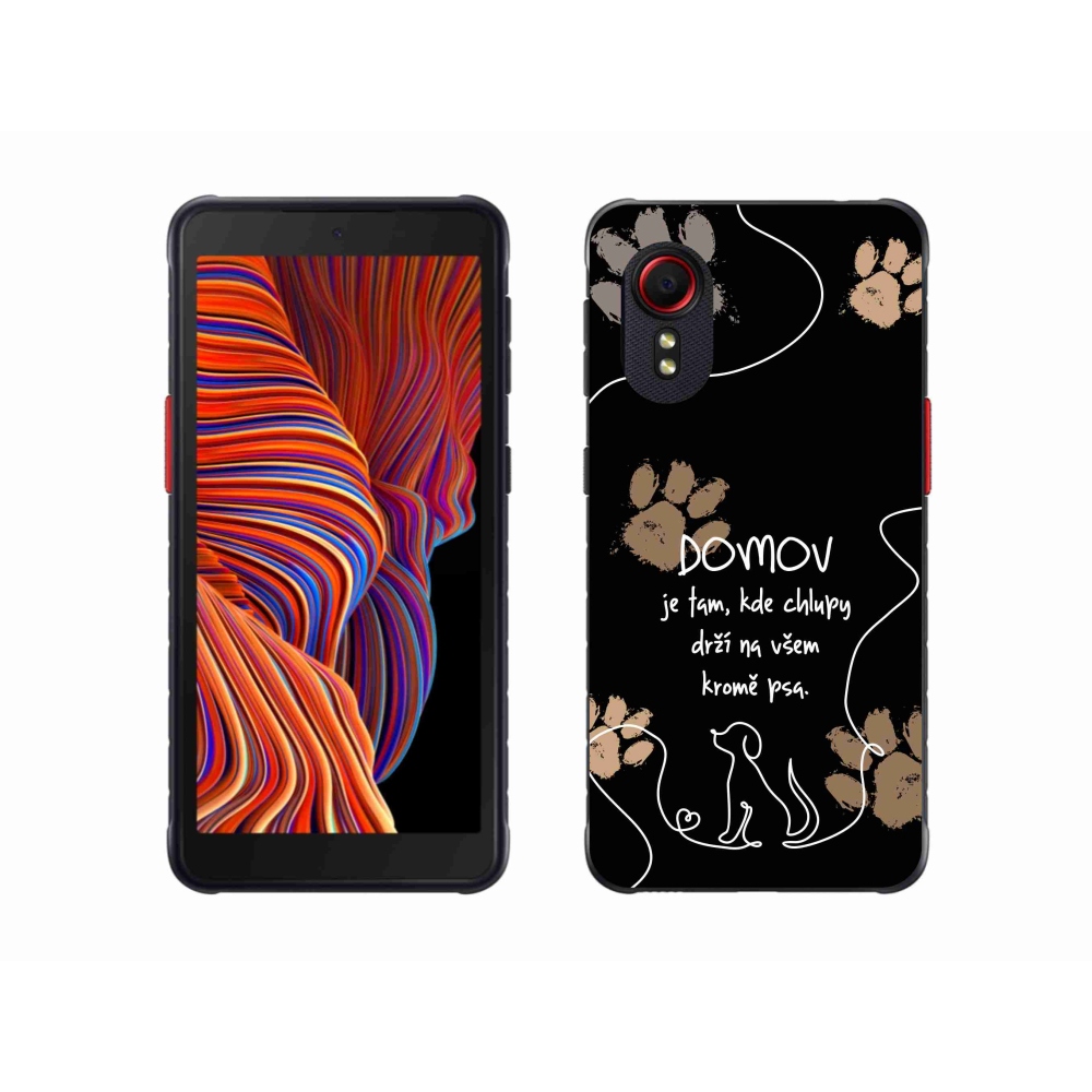 Gelový kryt mmCase na Samsung Galaxy Xcover 5 - psí motiv černé pozadí