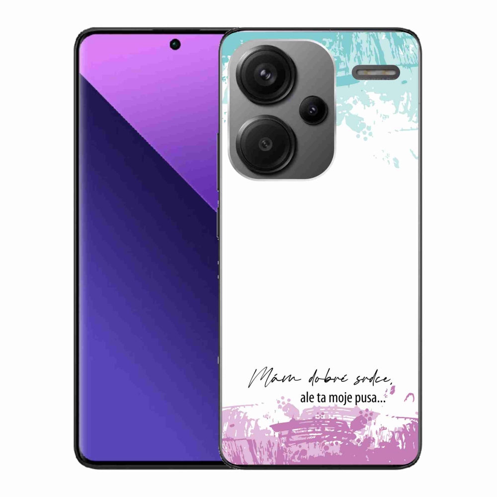 Gelový kryt mmCase na Xiaomi Redmi Note 13 Pro+ 5G - vtipný text 3 bílé pozadí