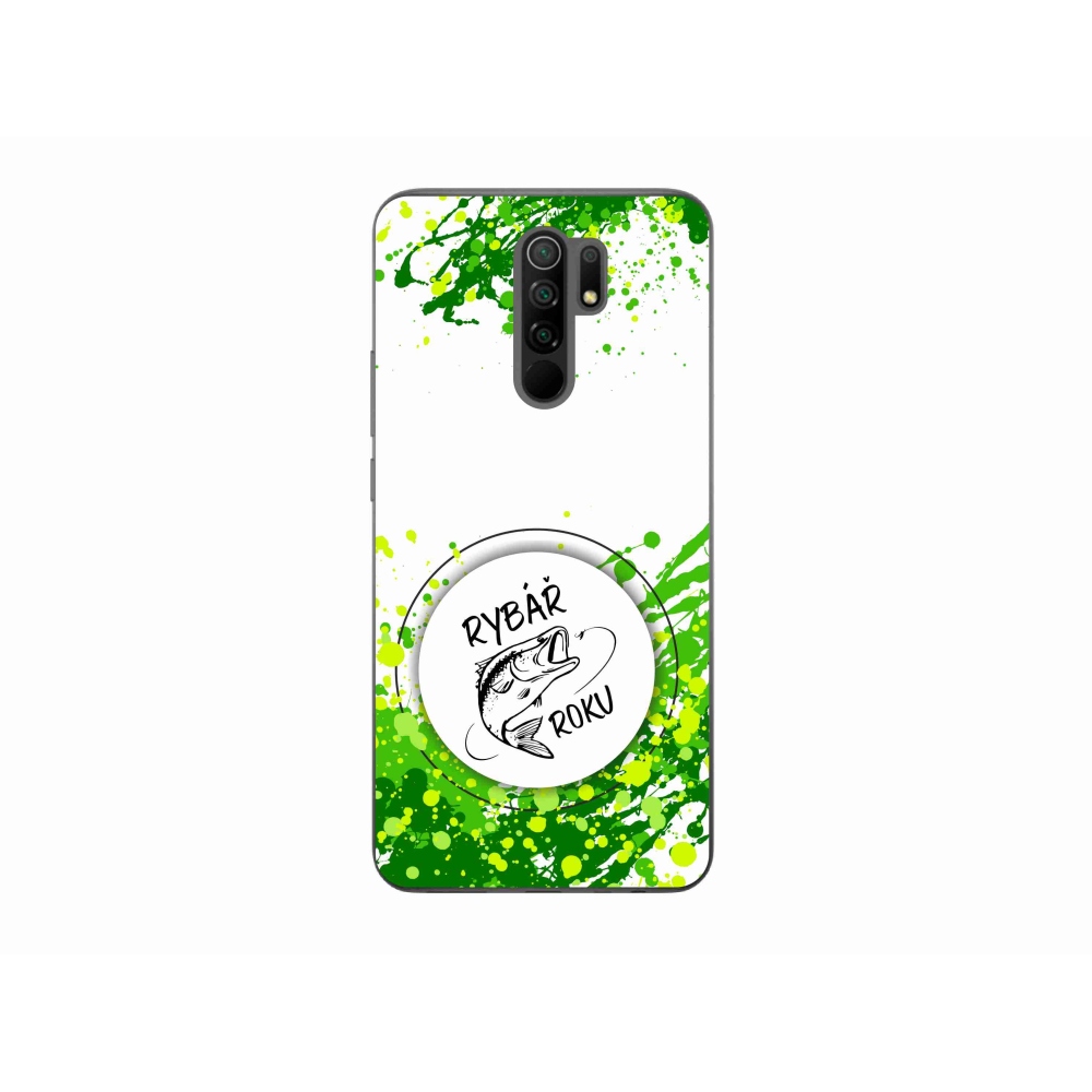 Gelový kryt mmCase na Xiaomi Redmi 9 - rybář roku bílé pozadí