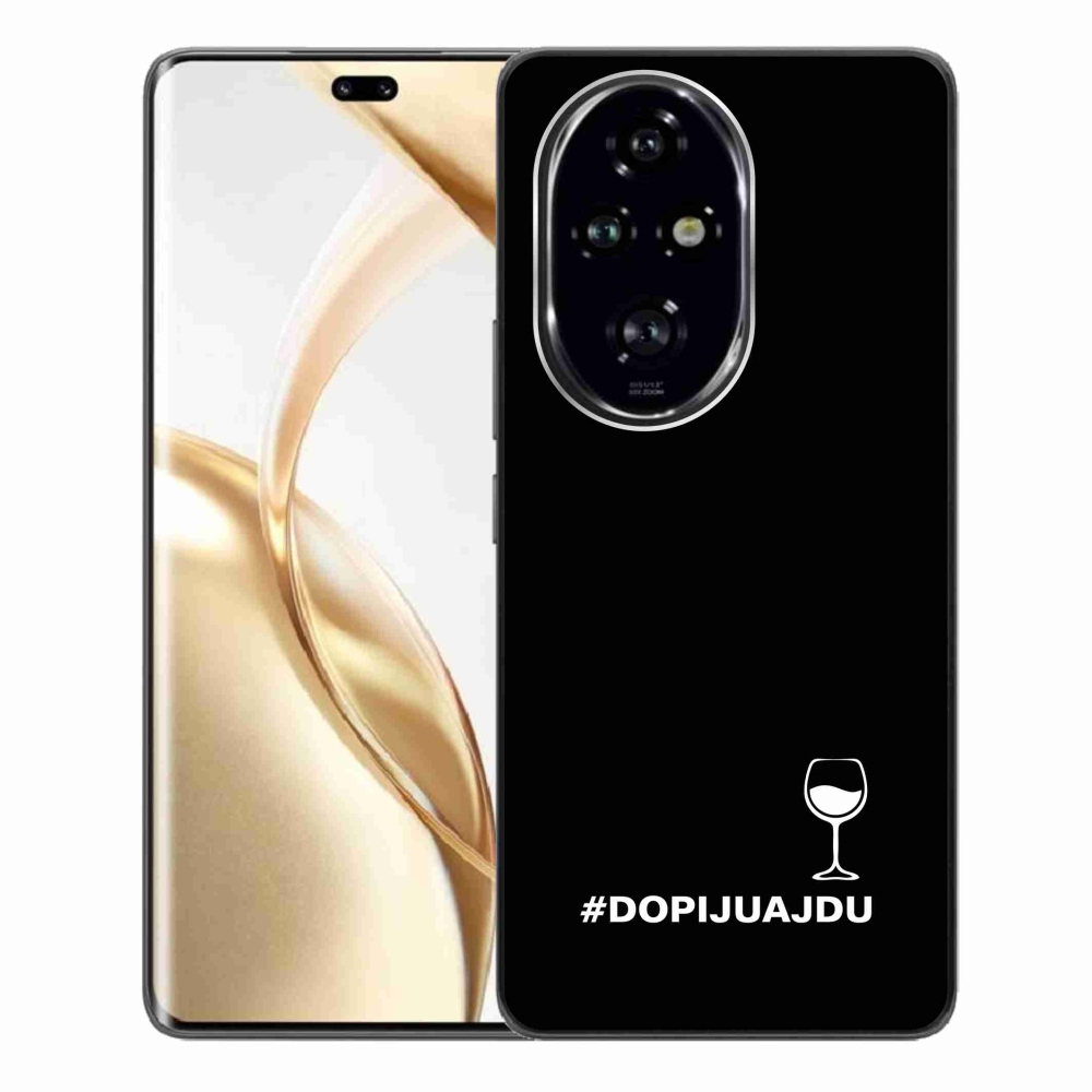 Gelový kryt mmCase na Honor 200 Pro 5G - vinný motiv černé pozadí
