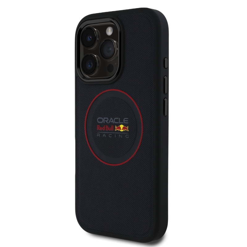 Red Bull PU Leather Red Ring MagSafe Zadní Kryt pro iPhone 16 Pro Max Navy