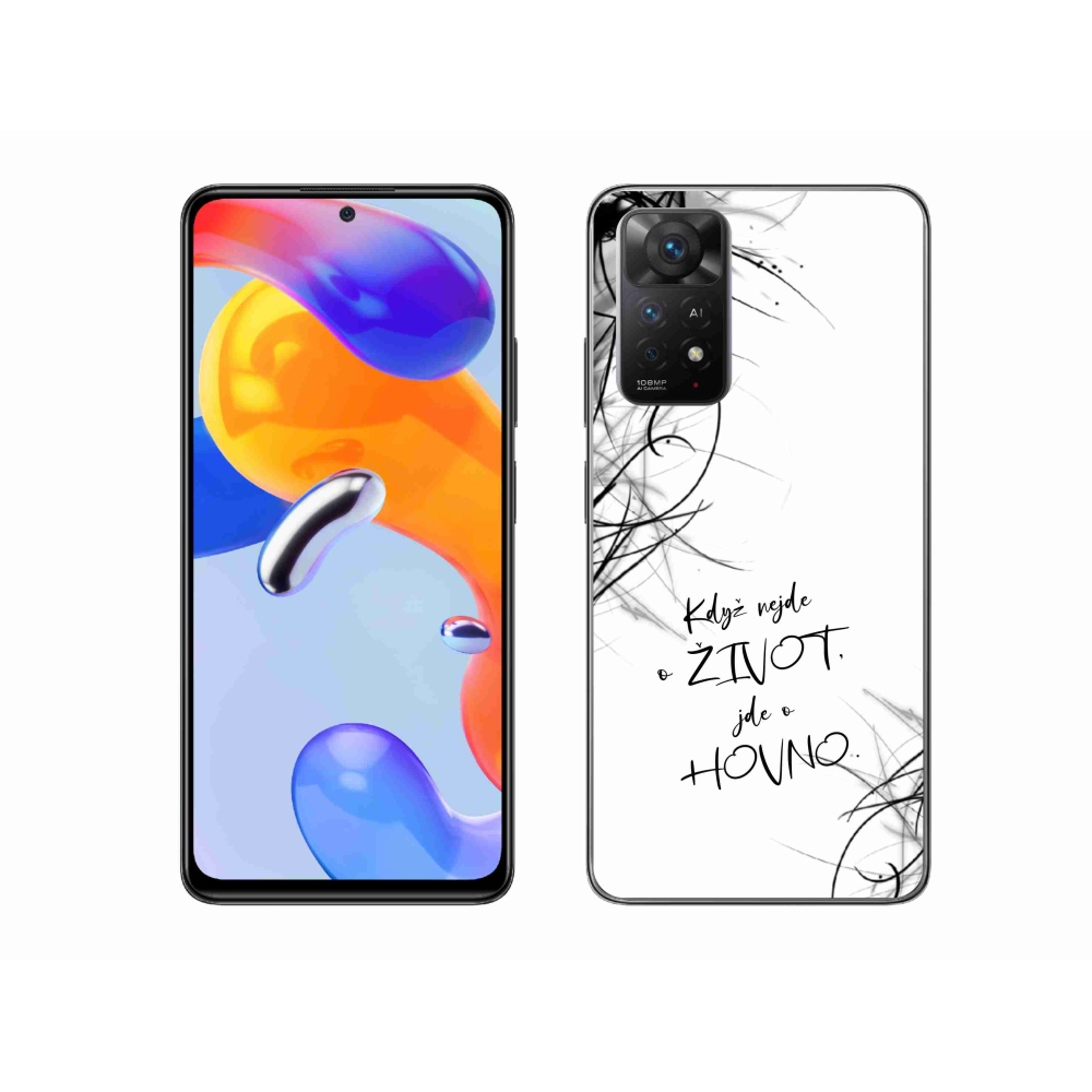 Gelový kryt mmCase na Xiaomi Redmi Note 11 Pro 4G/5G - vtipný text 16 bílé pozadí