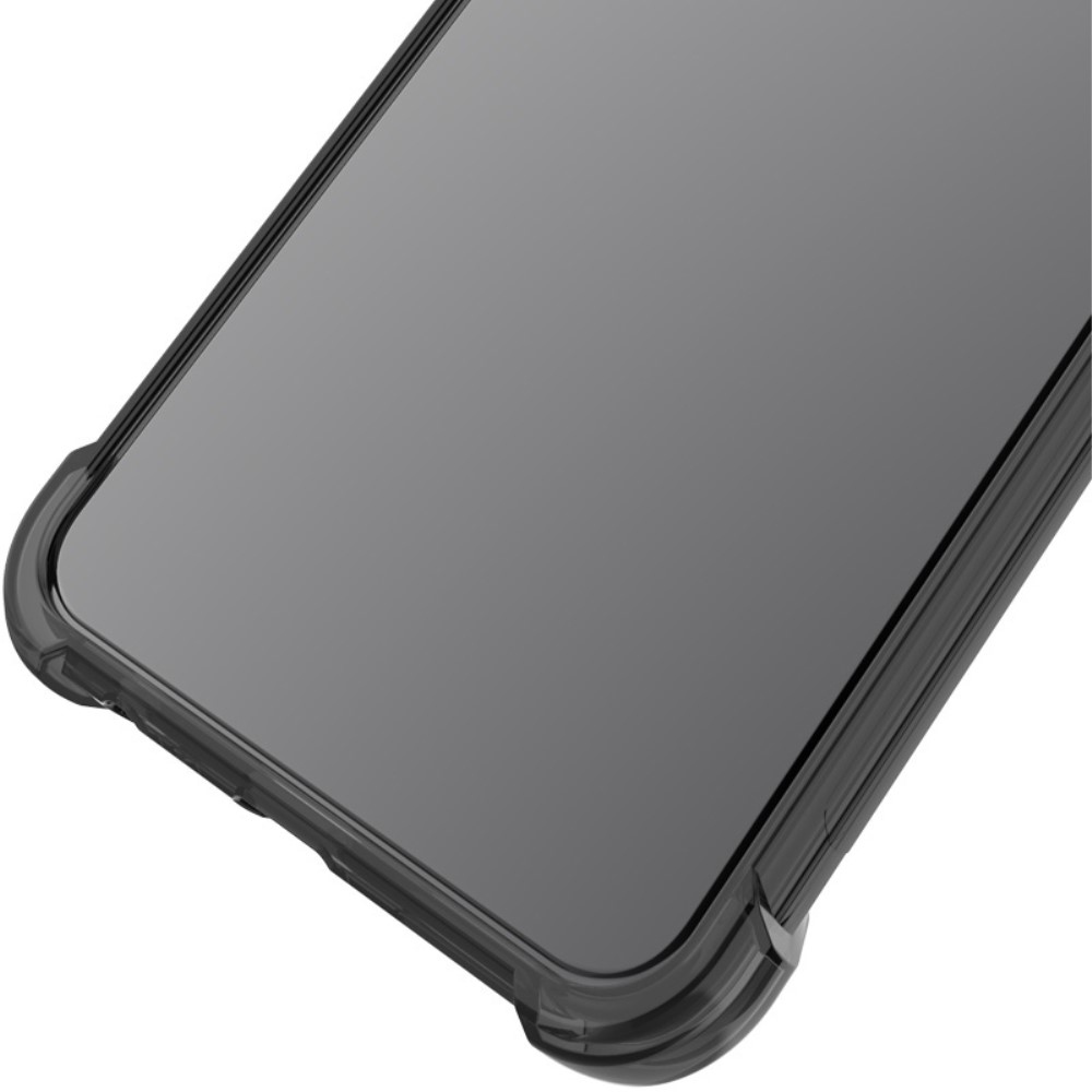 IMK průhledný gelový obal s vyztuženými rohy na Xiaomi Poco F6 - černý
