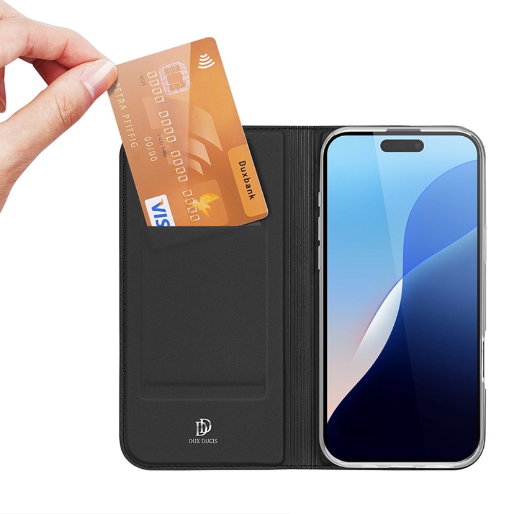 DUX knížkové pouzdro na iPhone 16 Pro - černé