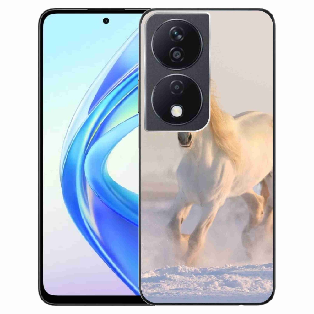 Gelový obal mmCase na Honor X7b/Honor 90 Smart - kůň ve sněhu