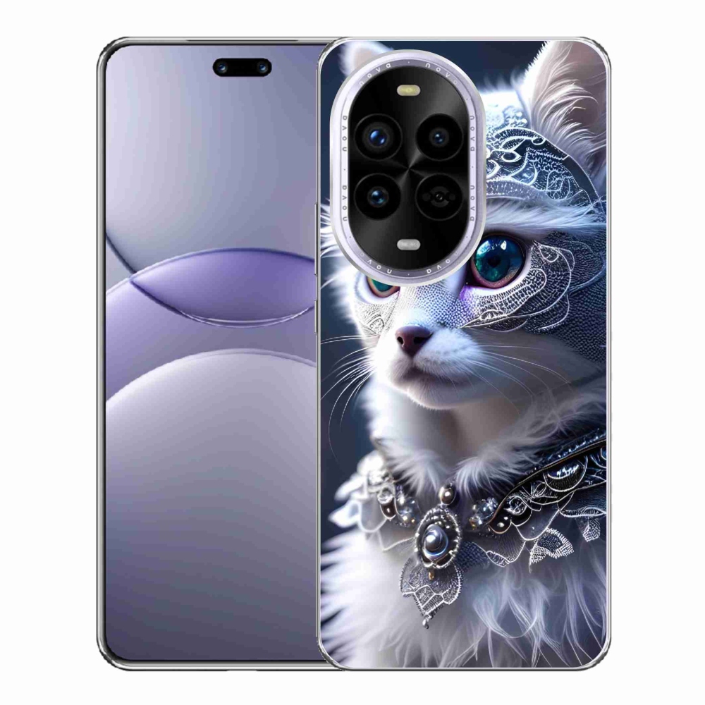 Gelový kryt mmCase na Huawei Nova 13 Pro 5G - bílá kočka