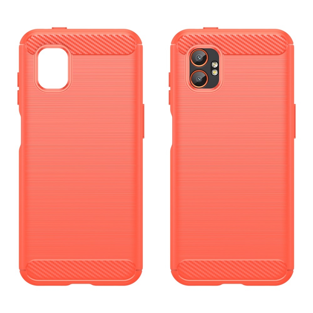 Carbon odolný gelový obal na Samsung Galaxy Xcover 7 Pro - červený