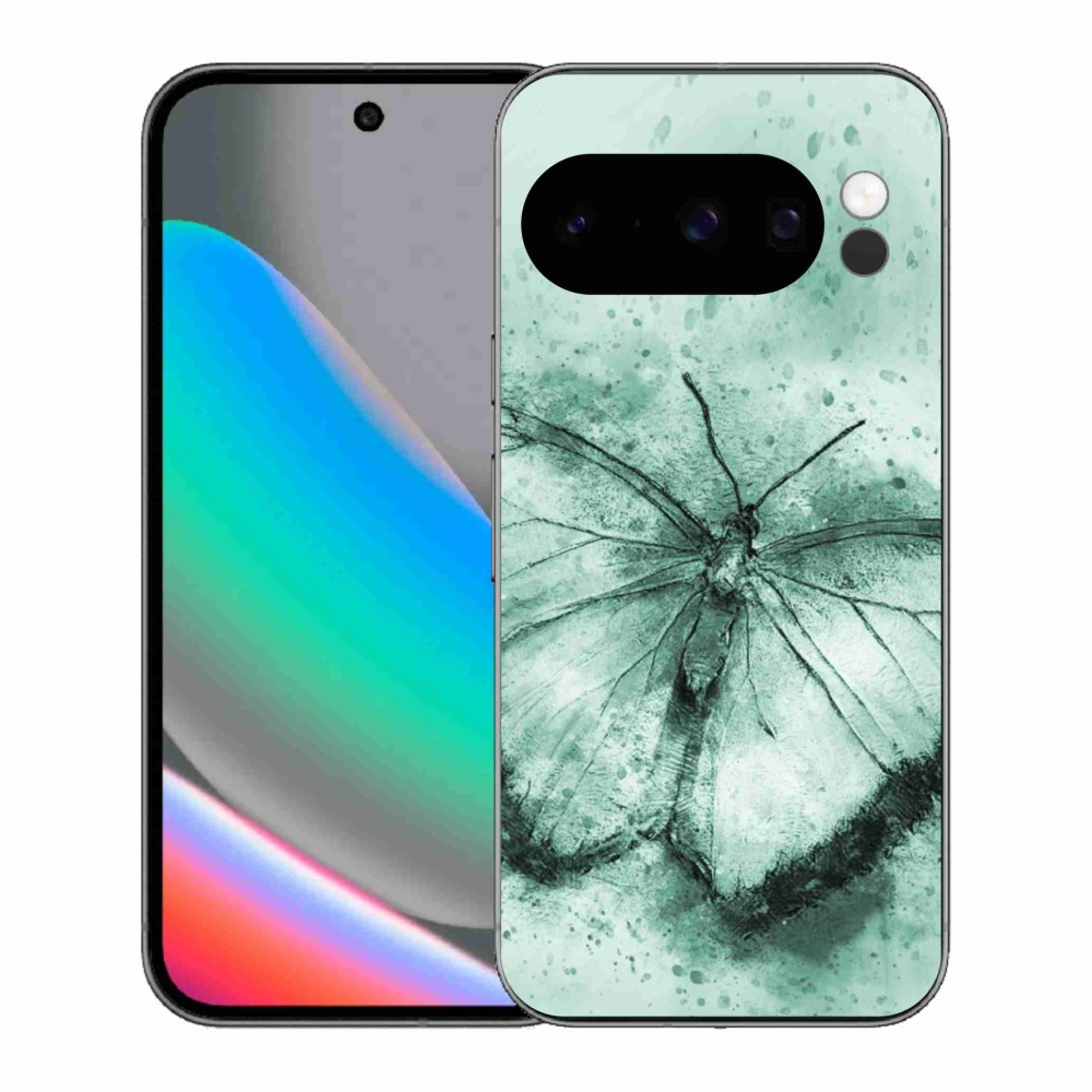 Gelový kryt mmCase na Google Pixel 10 Pro - zelený motýl